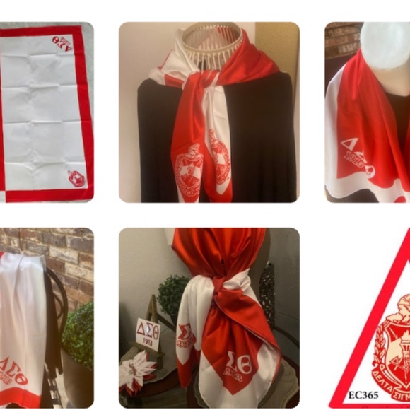 Reversible Delta Sigma Theta scarf - Picture 3 of 5